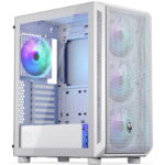 Endorfy Arx 500 White ARGB case / ATX / 4x140 ARGB fan (up to 7 fans) / 2xUSB-A / USB-C / tempered glass / mesh panel / white