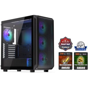 Endorfy Arx 700 ARGB case / ATX / 4x 140 ARGB fan (up to 8 fans) / 2x USB / USB-C / mesh back / tempered glass / black