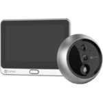 EZVIZ smart video doorphone DP2C/ Wi-Fi/ 1080p camera/ H.265/ peephole/ doorbell/ IR up to 5 m/ PIR/ LCD 4.3"/ silver