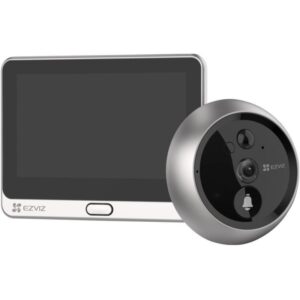 EZVIZ smart video doorphone DP2C/ Wi-Fi/ 1080p camera/ H.265/ peephole/ doorbell/ IR up to 5 m/ PIR/ LCD 4.3"/ silver