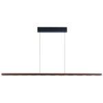 IMMAX NEO MADEIRA linear lighting, walnut wood, 157cm, dimmable with sensor