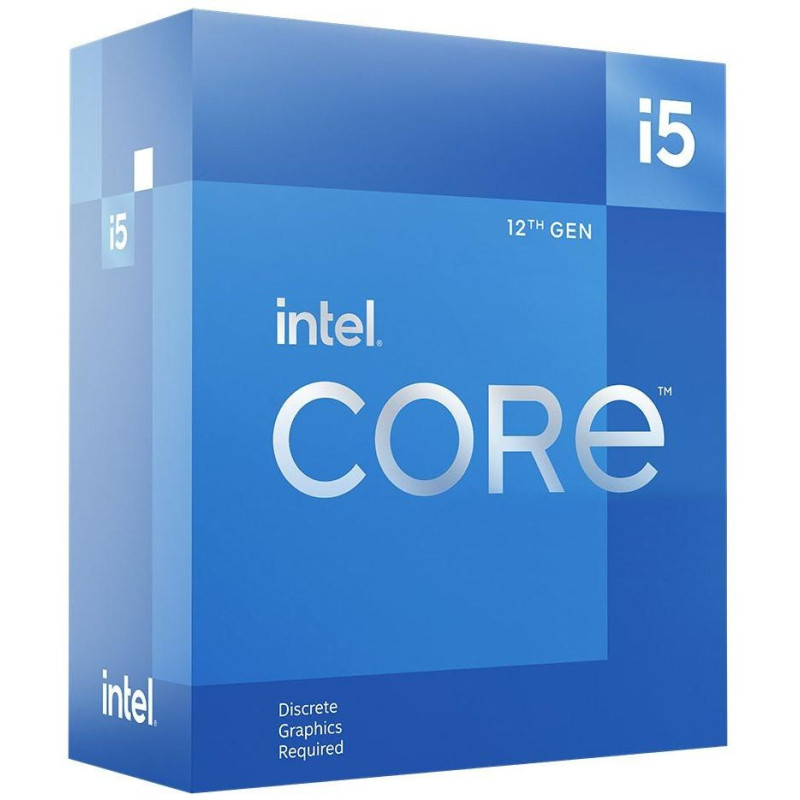 INTEL Core i5-12400F / Alder Lake / LGA1700 / max. 4.4GHz / 6C/12T / 18MB / 65W TDP / BOX incl. cooler