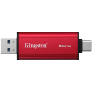 KINGSTON Dual Portable SSD 512GB SSD / external SSD / USB type A + C / USB 3.2 Gen 2x2 / black-red