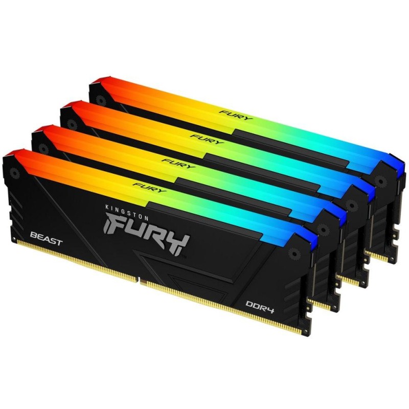 KINGSTON FURY Beast RGB 128GB DDR4 3200MT/s / DIMM / CL16 / KIT 4x 32GB
