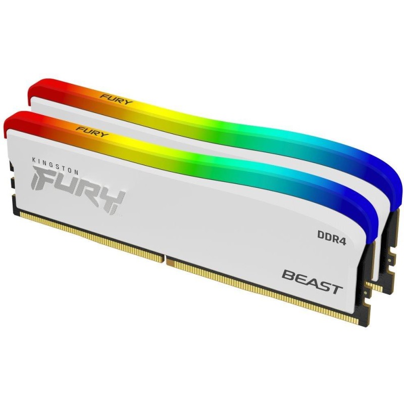 KINGSTON FURY Beast RGB 32GB DDR4 3200MT/s / CL16 / DIMM / White / Kit 2x 16GB