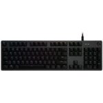 Logitech gaming keyboard G512 LIGHTSYNC RGB/ mechanical/ GX Brown/ USB/ US layout/ Carbon