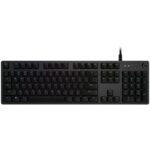 Logitech gaming keyboard G512 LIGHTSYNC RGB/ mechanical/ GX Red/ USB/ US layout/ Carbon