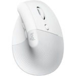 Logitech Lift for Mac Vertical Ergonomic Mouse - White Vertical mouse, optical, 6 buttons, wireless, Bluetooth