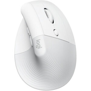 Logitech Lift for Mac Vertical Ergonomic Mouse - White Vertical mouse, optical, 6 buttons, wireless, Bluetooth