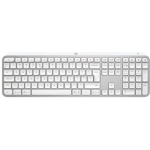 Logitech MX Keys S keyboard/ wireless/ Bluetooth/ USB-C/ US layout/ white-gray