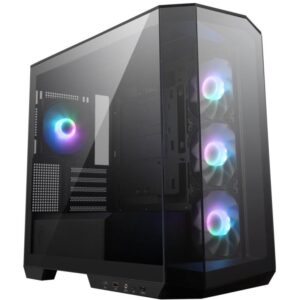 MSI case MAG PANO M100R PZ Black/ without power supply/ left and front glass/ 4x 120 mm A-RGB fan/ 1x USB-C/ 1x USB3.2/ black