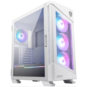 MSI case MPG VELOX 100R WHITE/ without power supply/ left tempered glass/ 4x ARGB 120 mm fan/ 1x USB3.1 Type-C/ 2x USB3.0/ white
