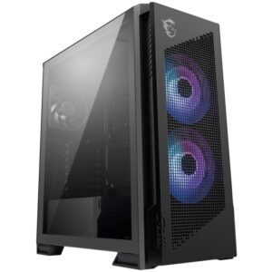 MSI case MPG VELOX 300R AIRFLOW PZ/ without power supply/ tempered glass/ 2x 160mm fan/ 1x 120mm fan/ 2x USB/ 1x USB-C/ black