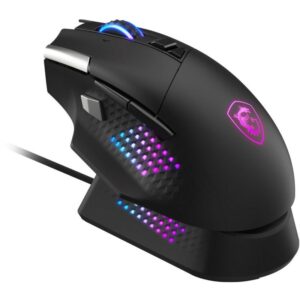 MSI gaming mouse VERSA PRO Wireless + Mouse Dock PRO/ wireless/ 26,000 dpi/ 2.4GHz/ BT5.3/ USB/ RGB/ 15 buttons