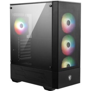 MSI MAG FORGE 112R case/ without power supply/ left tempered glass/ 4x 120 mm A-RGB fan/ 2x USB3.0/ black