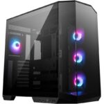 MSI MAG PANO 100R PZ Black case/ without power supply/ left and front glass/ 4x 120 mm A-RGB fan/ 1x USB-C/ 1x USB3.2/ black