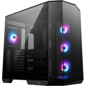 MSI MAG PANO 100R PZ Black case/ without power supply/ left and front glass/ 4x 120 mm A-RGB fan/ 1x USB-C/ 1x USB3.2/ black