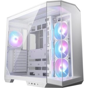 MSI MAG PANO 100R PZ White case/ without power supply/ left and front glass/ 4x 120 mm A-RGB fan/ 1x USB-C/ 1x USB3.2/ white