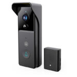NEDIS Wi-Fi smart video doorphone/ 2304x1296 / 3Mpix/ battery powered/ IP44/ motion sensor/ night vision/ black