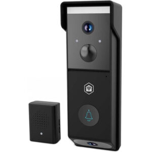 NEDIS Wi-Fi smart video doorphone/ 2x 1920x1080/ 4Mpix/ battery powered/ IP54/ motion sensor/ night vision/ black