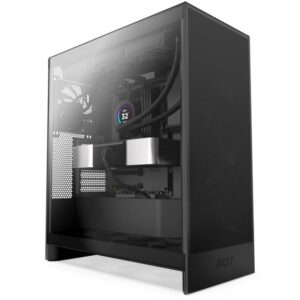 NZXT case H7 Flow edition / ATX / 3x 120 mm fan / USB-C / 2x USB / glass side panel / mesh panel / black