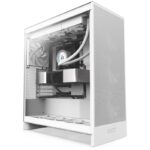 NZXT case H7 Flow edition / ATX / 3x 120 mm fan / USB-C / 2x USB / glass side panel / mesh panel / white