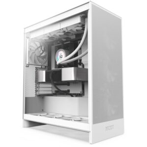 NZXT case H7 Flow edition / ATX / 3x 120 mm fan / USB-C / 2x USB / glass side panel / mesh panel / white