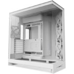 NZXT case H9 Flow two-chamber ATX / 3x140mm fan / 1x120mm / perforated top / glass side panels, front / white