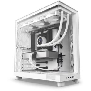 NZXT H6 Flow dual-chamber case / MidT / 3x120mm fan / 2xUSB 3.2 / USB-C / glass side and front / white