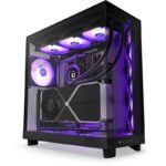 NZXT H6 Flow RGB dual-chamber case / MidT / 3x120mm RGB fan / 2xUSB 3.2 / USB-C / glass / black