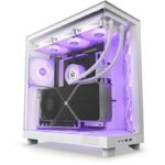 NZXT H6 Flow RGB dual-chamber case / MidT / 3x120mm RGB fan / 2xUSB 3.2 / USB-C / glass / white