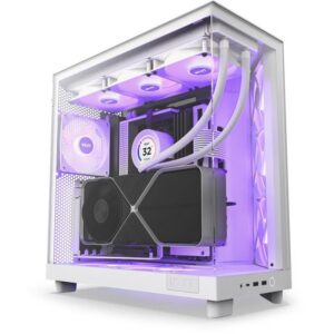 NZXT H6 Flow RGB dual-chamber case / MidT / 3x120mm RGB fan / 2xUSB 3.2 / USB-C / glass / white