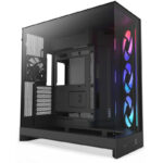 NZXT H9 Flow ARGB dual-chamber ATX case / 3xRGB 140 mm / 1x 120mm fan / glass / black