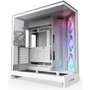 NZXT H9 Flow ARGB dual-chamber ATX case / 3xRGB 140 mm / 1x 120mm fan / glass / white