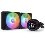 NZXT water cooler Kraken 240 ELITE RGB / 2x120mm RGB fan / 4-pin PWM / LCD disp. / 6 years