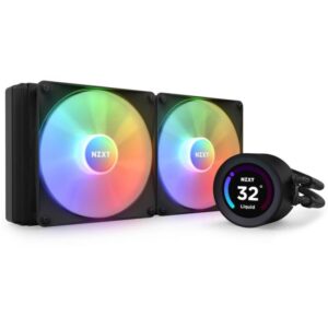 NZXT water cooler Kraken 280 ELITE RGB / 2x140mm RGB fan / 4-pin PWM / LCD disp. / 6 years