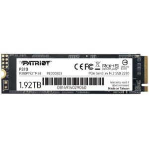 PATRIOT P310 1.92TB SSD / Internal / M.2 PCIe Gen3 x4 NVMe 1.3 / 2280