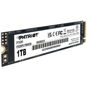 PATRIOT P320 1TB SSD / Internal / M.2 PCIe Gen3 x4 NVMe 1.3 / 2280