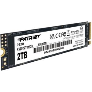 PATRIOT P320 2TB SSD / Internal / M.2 PCIe Gen3 x4 NVMe 1.3 / 2280