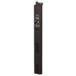 Planet IPM-08220, IP vertical control 8x sockets 240V/10A, 0U Rack, LED+display, 2 cascade ports, sensor port