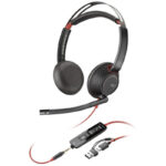 Poly Blackwire 5220 Stereo USB-C Headset +3.5mm Plug +USB-C/A Adapter