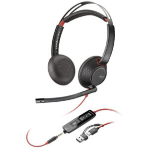 Poly Blackwire 5220 Stereo USB-C Headset +3.5mm Plug +USB-C/A Adapter