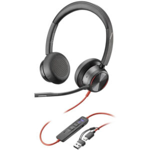 Poly Blackwire 8225 Stereo Microsoft Teams Certified USB-C Headset +USB-C/A Adapter