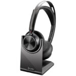 Poly Voyager Focus 2 Microsoft Teams Certified USB-CC Headset +USB-C/A Adapter +Charging Stand