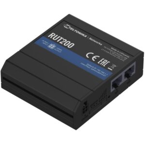 Teltonika RUT200 industrial LTE router with Ethernet backup, 2x Eth, LTE Cat4/3G/2G, Wi-Fi