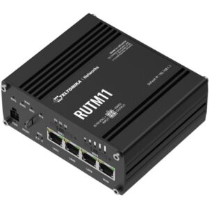 Teltonika RUTM11 industrial router, 4G, LTE, 4x Gbit RJ45, WiFi 5