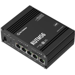 Teltonika RUTM56 industrial router, dual modem, 5G, 4G, 5x Gbit RJ45, WiFi 5
