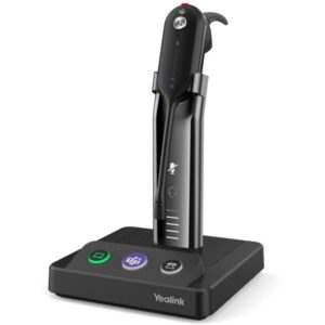 Yealink WH63 headset, DECT, single ear, wireless, MS Teams, base station