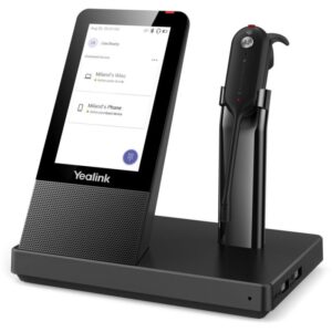 Yealink WH67 headset, DECT, single ear, wireless, MS Teams, multi-function base station