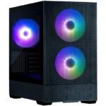 Zalman case P30 AIR Black / miniT / 3x140mm fan ARGB / USB 3.0 / USB-C / tempered glass / mesh panel / black